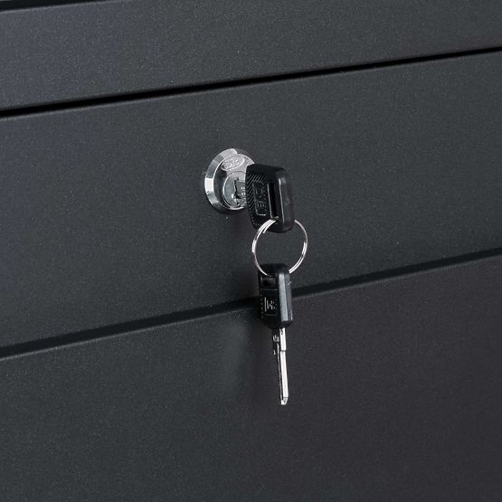 Vidar Black Mailbox for Letters