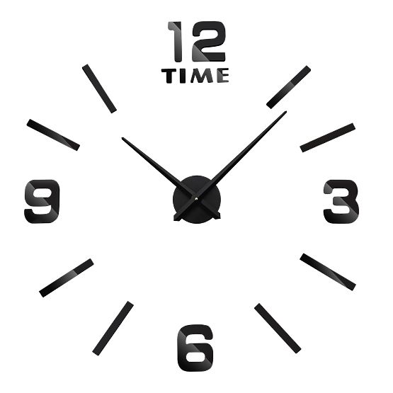 Wall Clock Diy BAST 3D Black