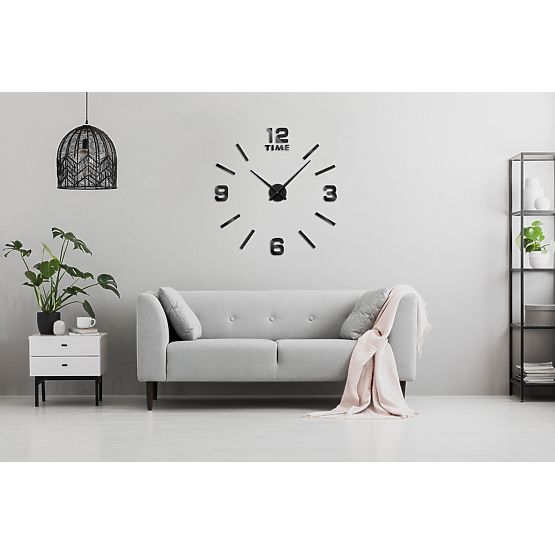 Wall Clock Diy BAST 3D Black