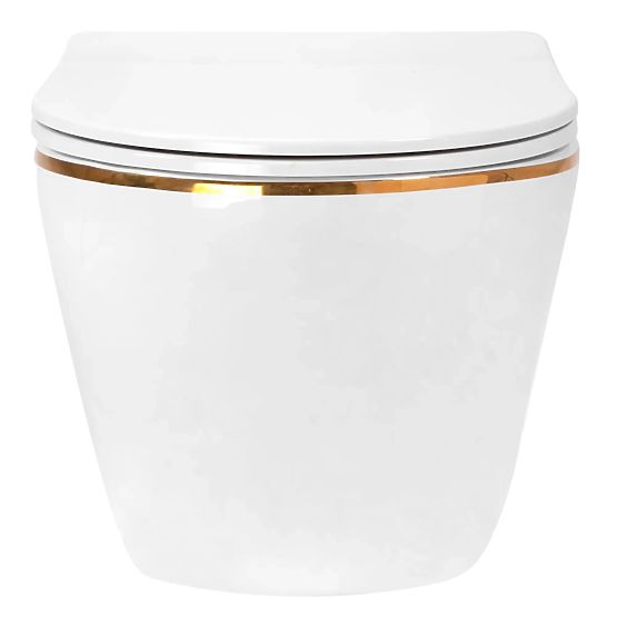Wall-Hung Toilet Bowl Rea Carlo Mini Tornado NFQ GOLD EDGE