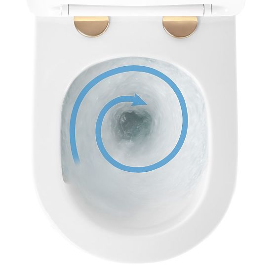 Wall-Hung Toilet Bowl Rea Carlo Mini Tornado NFQ GOLD EDGE