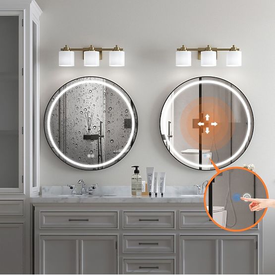 WALL LED MIRROR 50cm MMJ Black