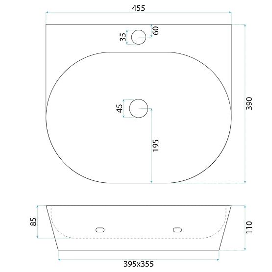 Wall-Mounted / Countertop Basin Rea Kim 46