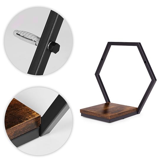 Wall-mounted Flower Pot Hanging Shelf for Plants Loft Decoration Hexagon ModernHome