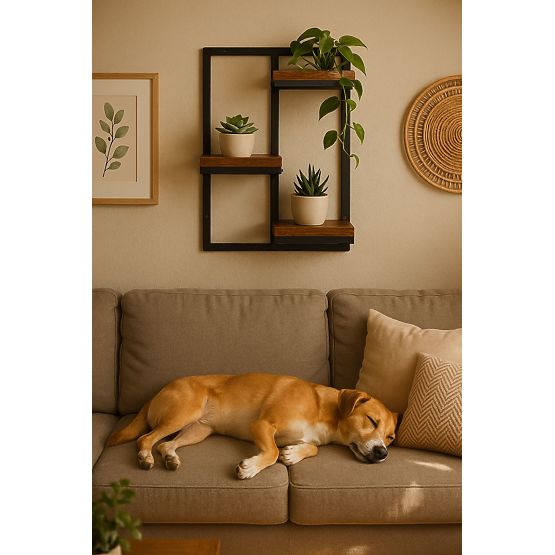 Wall-Mounted Flower Stand Hanging Shelf for Plants Decoration 3 Levels Loft ModernHome