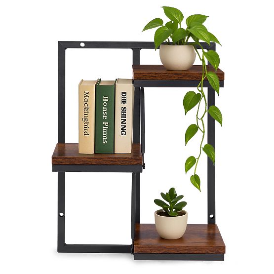 Wall-Mounted Flower Stand Hanging Shelf for Plants Decoration 3 Levels Loft ModernHome