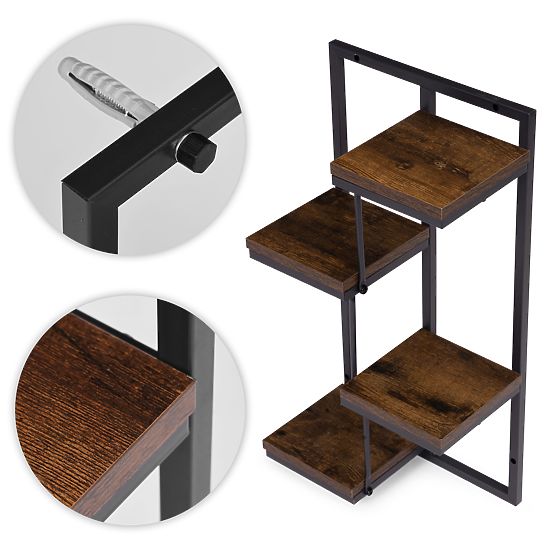 Wall-Mounted Flower Stand Shelf for Plants Decoration 4 Levels Loft ModernHome