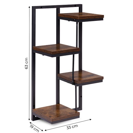 Wall-Mounted Flower Stand Shelf for Plants Decoration 4 Levels Loft ModernHome