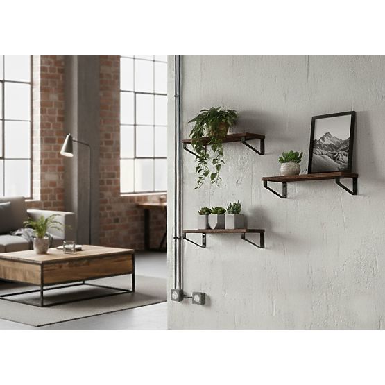 Wall-Mounted Flower Stand with 3 Hanging Shelves for Plants Loft Decoration ModernHome