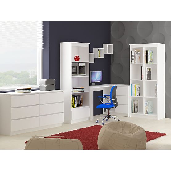 WALL SHELF K 25x25cm SET OF 3 WHITE