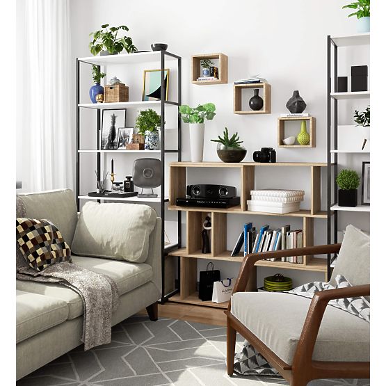 WALL SHELF K 25x25cm SET OF 3pcs OAK SONOMA