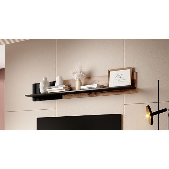 Wall Shelf RANDOM P-1 - Wotan Oak/Black