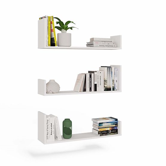Wall Shelves KOBI for Living Room WHITE