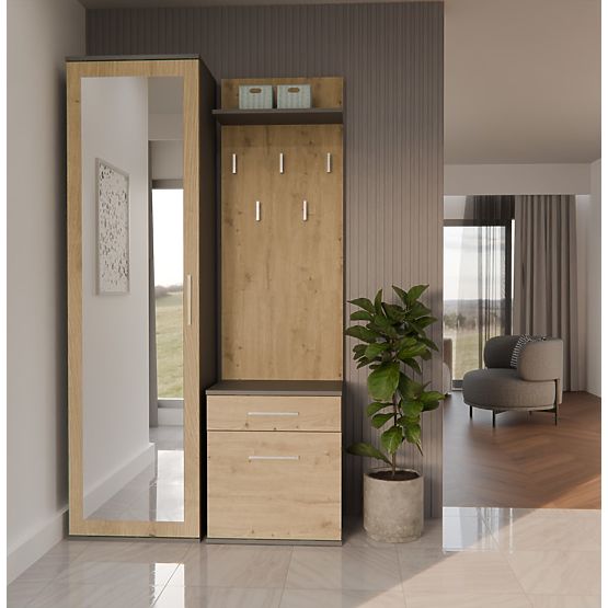 Wardrobe DUO ANTHRACITE ARTISAN