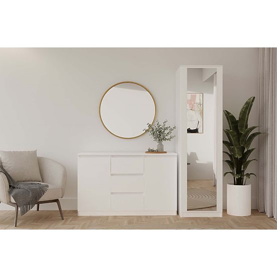 Wardrobe Malwa SD-50 with Mirror WHITE