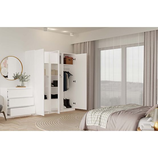 Wardrobe Malwa SD-50 with Mirror WHITE