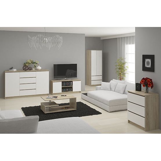 WARDROBE STAR S 60 cm 2 DOORS 2 DRAWERS SONOMA / WHITE