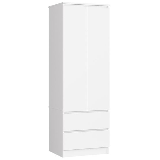 WARDROBE STAR S 60 cm 2 DOORS 2 DRAWERS WHITE