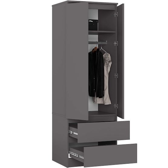 WARDROBE STAR S60 2D 2DR PK GRAPHITE GRAY