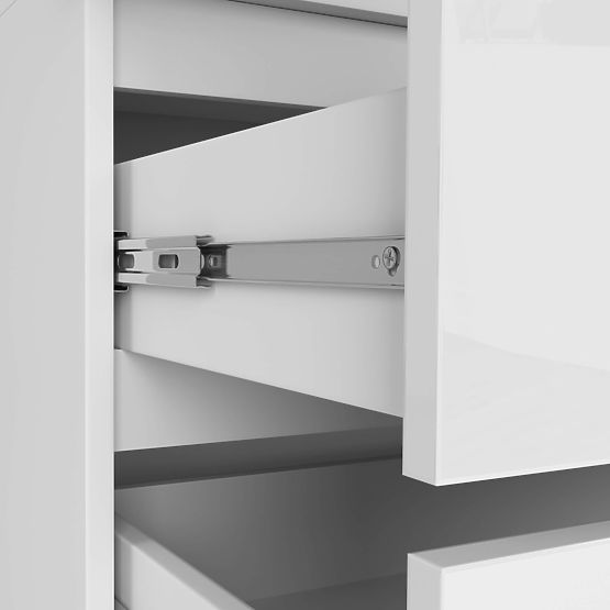 WARDROBE WITH EXTENSION S90 2D 2SZ CLP PK WHITE GLOSS