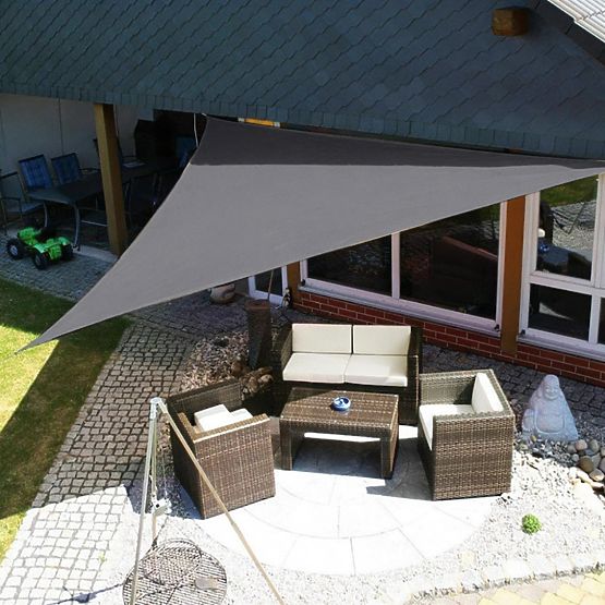 Waterproof Sun Shade Sail Canopy 4x4x4m ModernHome - Gray