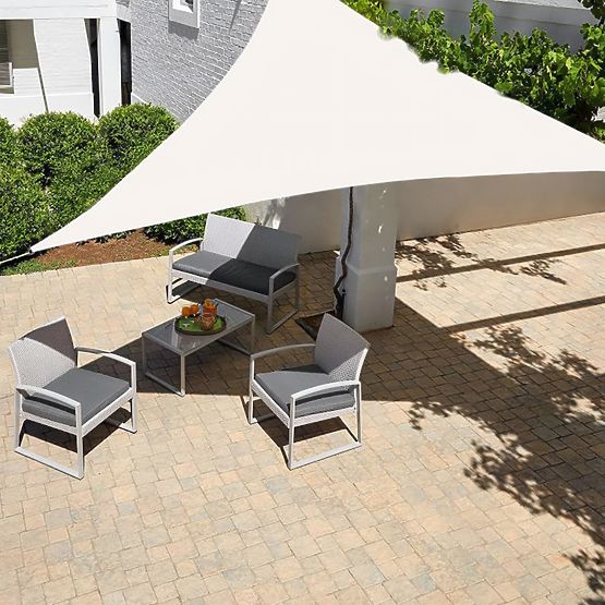 Waterproof Sun Shade Sail Canopy 5x5x5m ModernHome - Beige