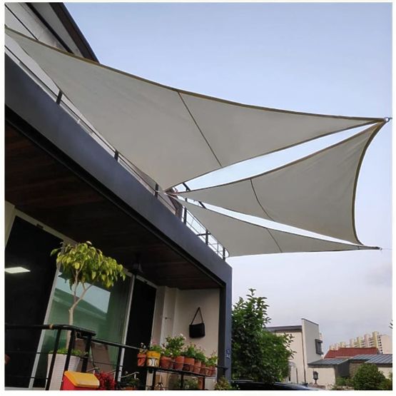 Waterproof Sun Shade Sail Canopy 5x5x5m ModernHome - Grey