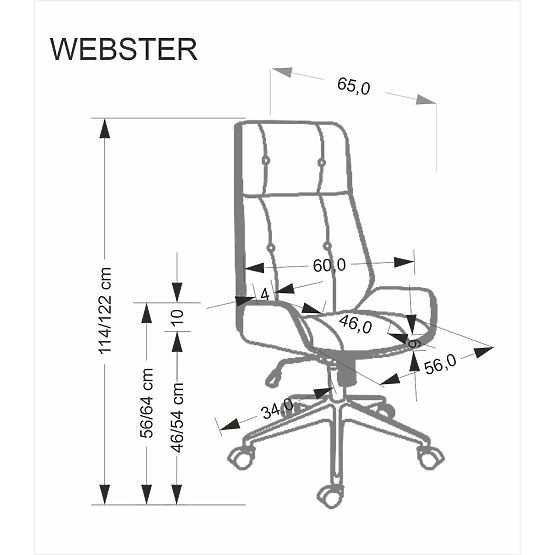 WEBSTER Office Chair Walnut/Black