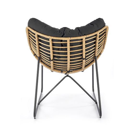 WHISPER armchair - black / natural