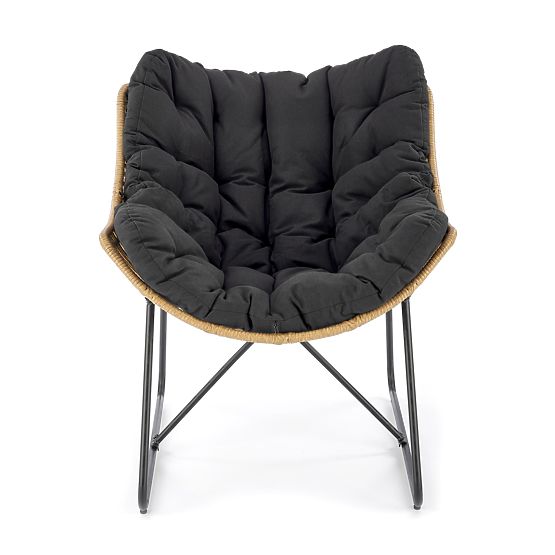 WHISPER armchair - black / natural