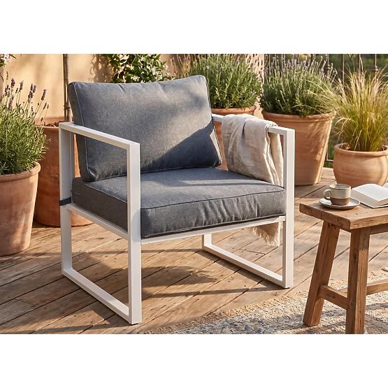 White Aluminum Terrace Chair MOSTRARE White