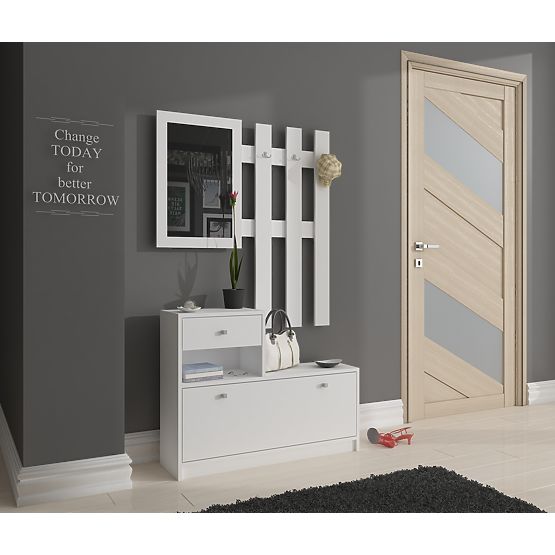 WHITE HALLWAY FURNITURE SET