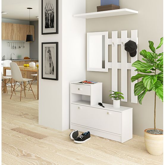 WHITE HALLWAY FURNITURE SET