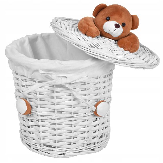 Wicker Basket Teddy Bear 15L