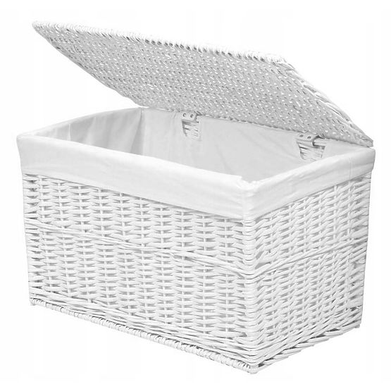 Wicker Chest 105L 66x40x40 cm White