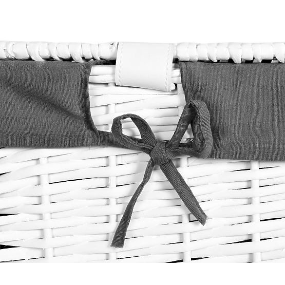Wicker Chest 65L 56x34x34 cm White-Grey