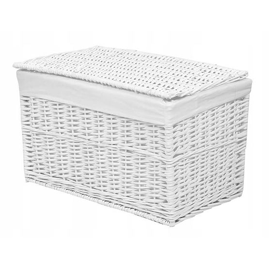 Wicker Chest 65L 56x34x34 cm White