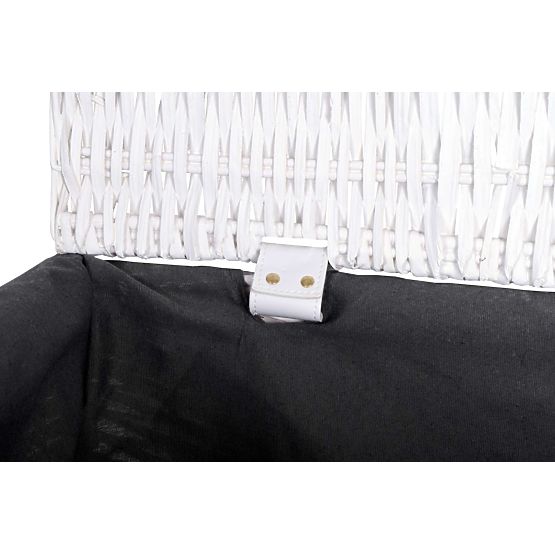 Wicker Chest 76x46x46 cm - 160L - White-Grey