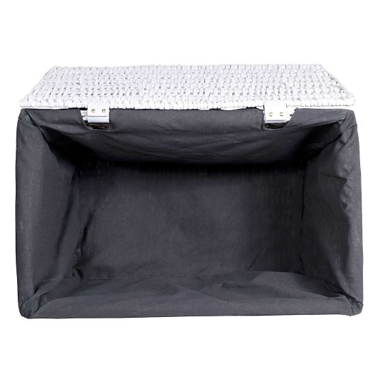 Wicker Chest 76x46x46 cm - 160L - White-Grey