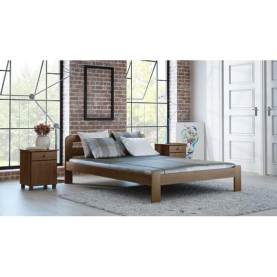Wooden Bed SARA 160x200 cm - Oak