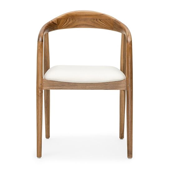 Wooden Chair Ludvika 2.0, Rounded, Natural/Cream