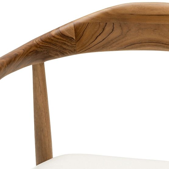 Wooden Chair Ludvika 2.0, Rounded, Natural/Cream