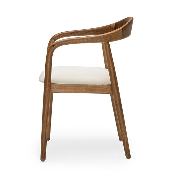 Wooden Chair Ludvika 2.0, Rounded, Natural/Cream