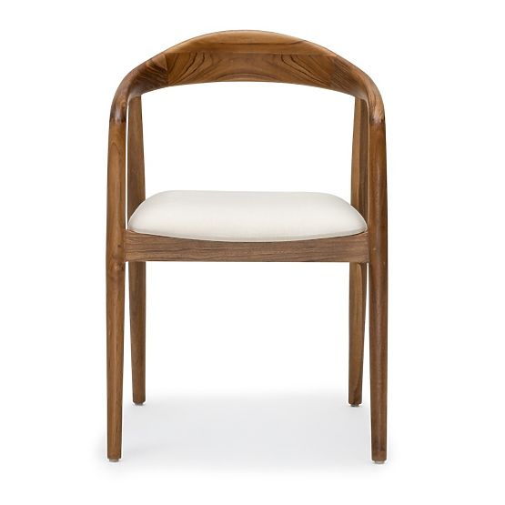 Wooden Chair Ludvika 2.0, Rounded, Natural/Cream