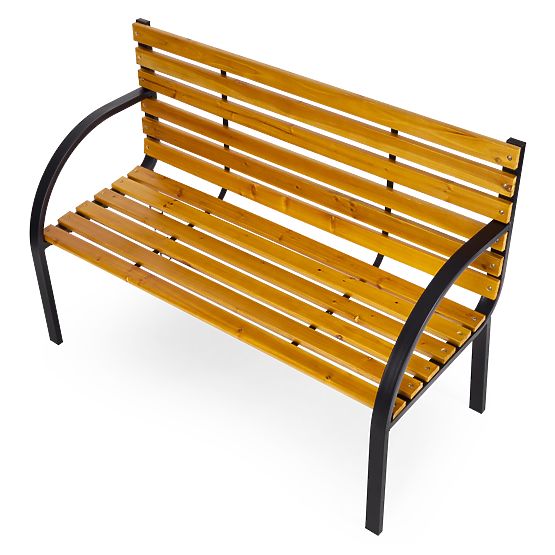 Wooden Garden Bench with Backrest 122x57 cm Park MultiGarden