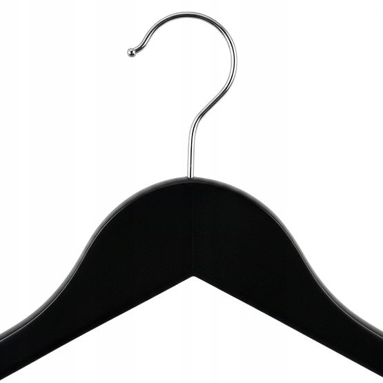 Wooden Hanger RONDO Set of 10 Black