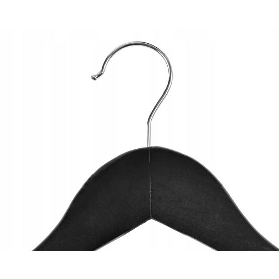 Wooden Hanger RONDO Set of 10 Black