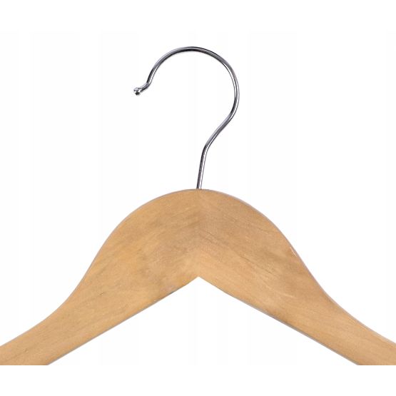 Wooden Hanger RONDO Set of 5 Light Brown