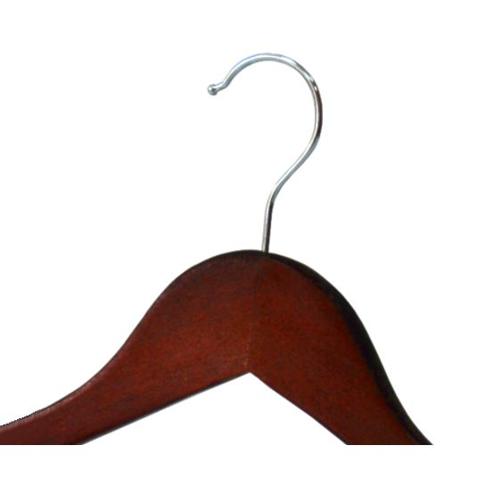 Wooden Hanger RONDO Set of 5 pcs Dark Brown