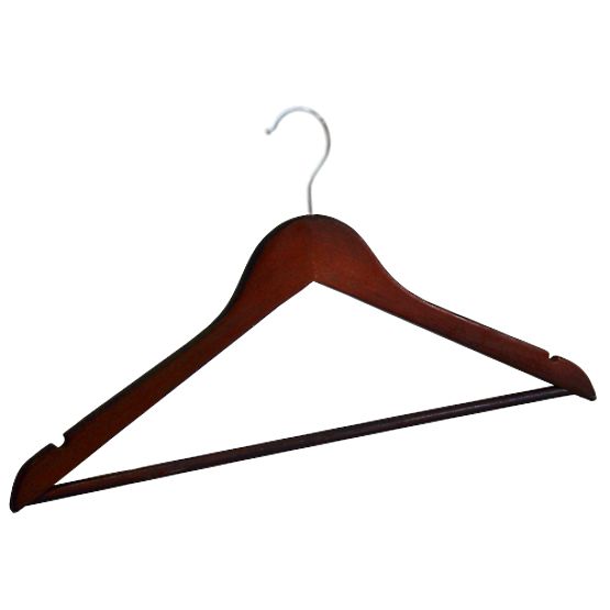 Wooden Hanger RONDO Set of 5 pcs Dark Brown